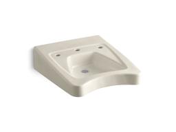 Kohler MorningsideE 20'' x 27'' mount/concealed arm carrier wheelchair bathroom sink with 11-1/2'' centers faucet holes - White - image 3