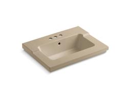 Kohler Tresham vanity-top bathroom sink with 4'' centerset faucet holes - Biscuit - image 3