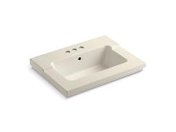Kohler Tresham vanity-top bathroom sink with 4'' centerset faucet holes - Biscuit - image 4