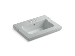 Kohler Tresham vanity-top bathroom sink with 4'' centerset faucet holes - Ice Grey - image 1