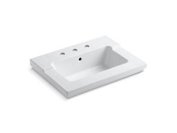Kohler Tresham vanity-top bathroom sink with 8'' widespread faucet holes - White - image 1