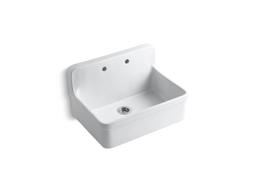 Kohler GilfordE 30'' top-/wall-mount single-bowl farmhouse kitchen sink - White - image 1