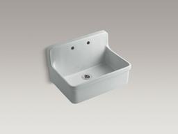 Kohler GilfordE 30'' top-/wall-mount single-bowl farmhouse kitchen sink - White - image 4