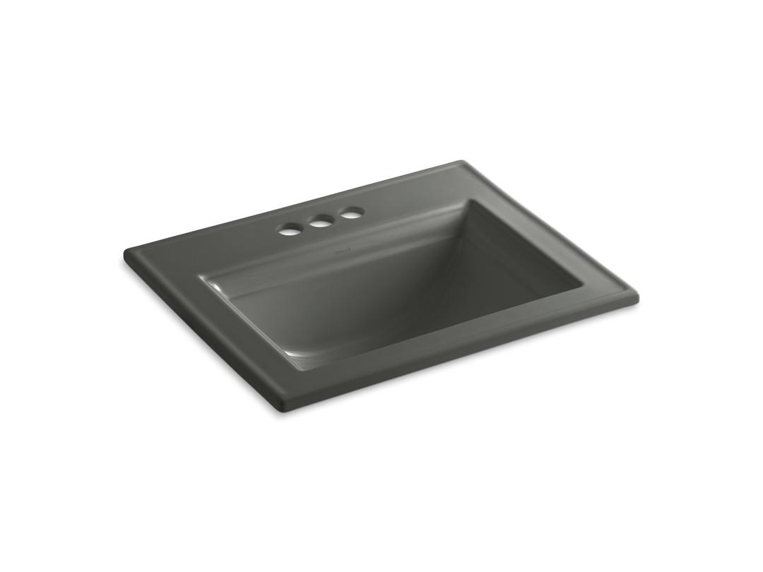 Kohler Memoirs Stately 22-3/4'' rectangular drop-in bathroom sink - Thunder Grey by Kohler