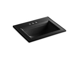 Kohler Memoirs Stately 22-3/4'' rectangular drop-in bathroom sink - Black - image 1