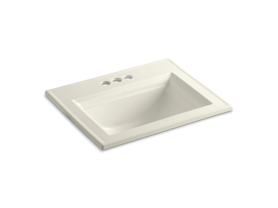 Kohler Memoirs Stately 22-3/4'' rectangular drop-in bathroom sink - Biscuit by Kohler