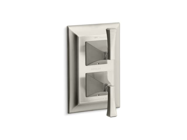 Kohler Memoirs Stately MasterShower temperature and volume control valve trim - Vibrant Brushed Nickel