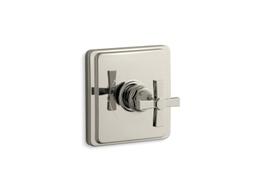 Kohler Pinstripe Pure Rite-Temp valve trim with cross handle - Polished Chrome - image 3