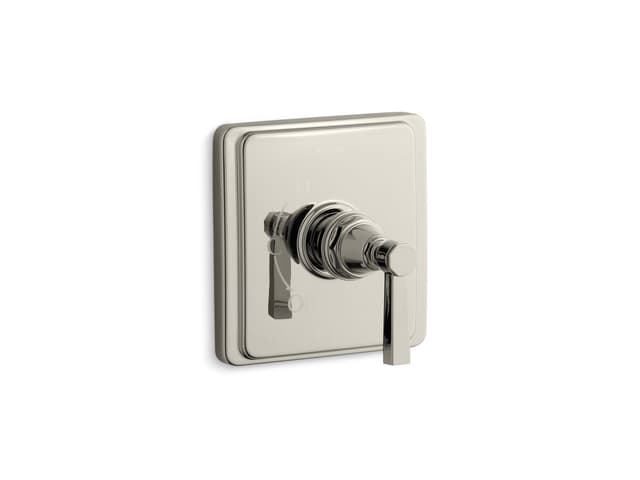 Kohler Pinstripe Pure Rite-Temp valve trim with lever handle - Vibrant Polished Nickel