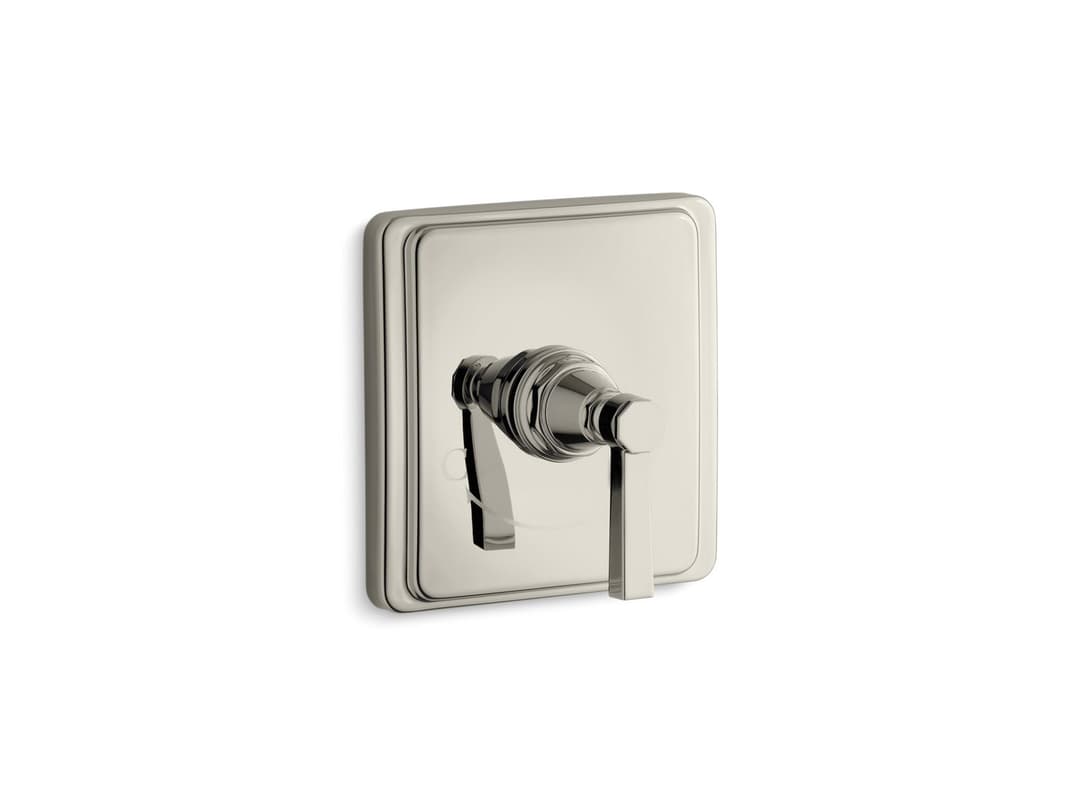 Kohler Pinstripe MasterShower temperature control valve trim with Lever handle - Vibrant Polished Nickel by Kohler