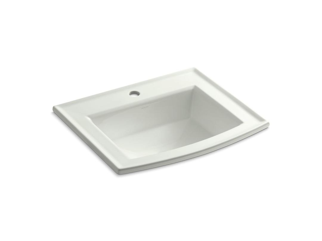 Archer Drop-in bathroom sink with single faucet hole by Kohler