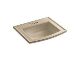 Archer Drop-in bathroom sink with 4'' centerset faucet holes - image 2