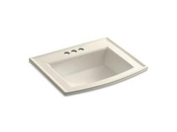 Archer Drop-in bathroom sink with 4'' centerset faucet holes - image 3