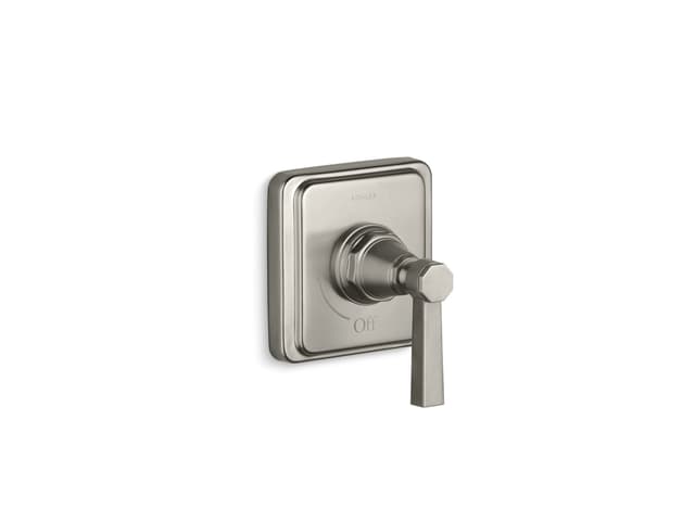 Kohler Pinstripe Pure MasterShower volume control valve trim with lever handle - Vibrant Brushed Nickel