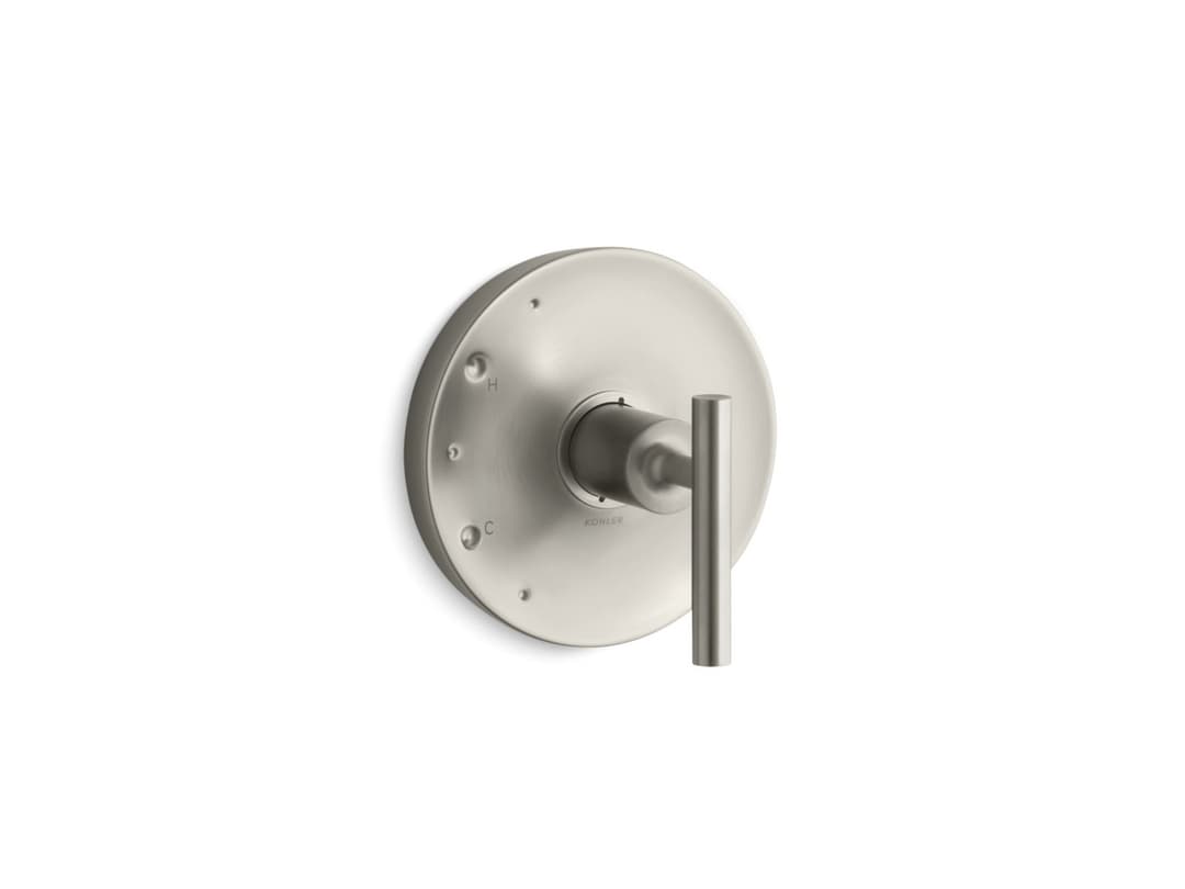 Kohler Purist Rite-Temp valve trim with lever handle - Vibrant Brushed Nickel by Kohler