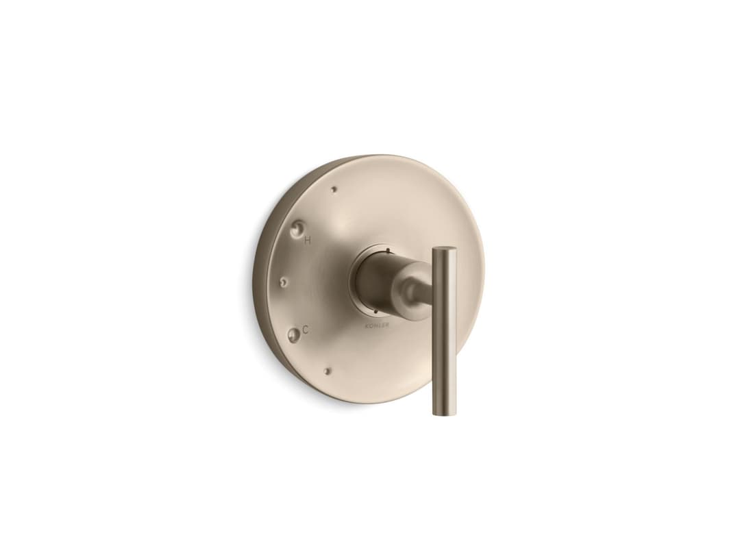 Kohler Purist Rite-Temp valve trim with lever handle - Vibrant Brushed Bronze by Kohler