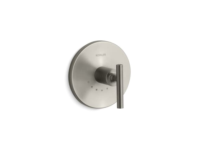 Kohler Purist MasterShower temperature control valve trim with lever handle - Vibrant Brushed Nickel