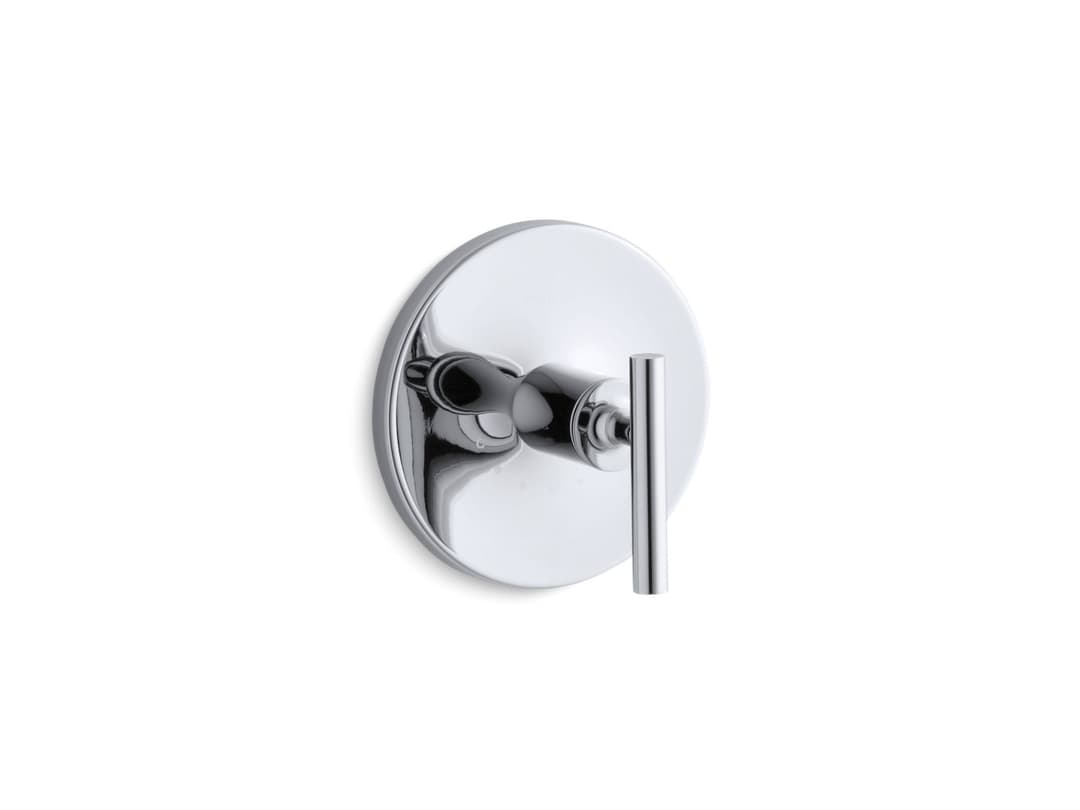 Kohler Purist MasterShower temperature control valve trim with lever handle - Polished Chrome by Kohler