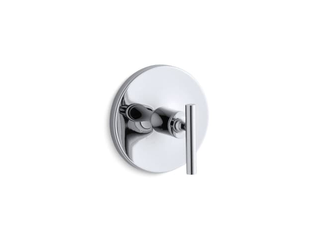 Kohler Purist MasterShower temperature control valve trim with lever handle - Polished Chrome