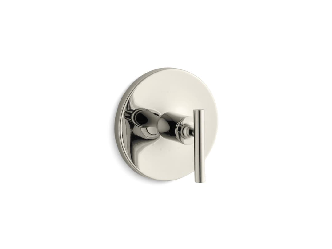 Kohler Purist MasterShower temperature control valve trim with lever handle - Vibrant Polished Nickel by Kohler