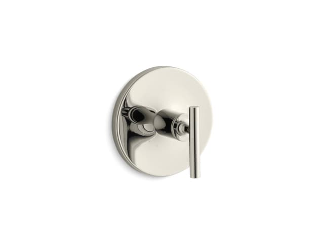 Kohler Purist MasterShower temperature control valve trim with lever handle - Vibrant Polished Nickel