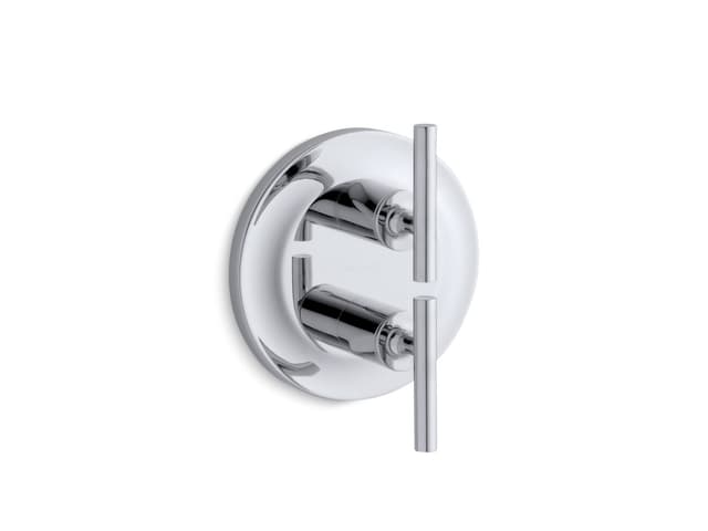 Kohler Purist MasterShower temperature and volume control valve trim - Polished Chrome