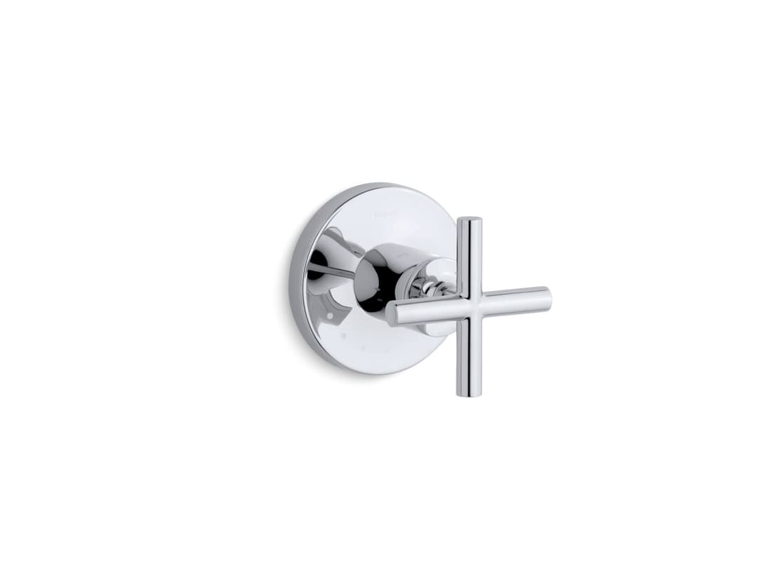 Kohler Purist MasterShower volume control valve trim with cross handle - Polished Chrome by Kohler
