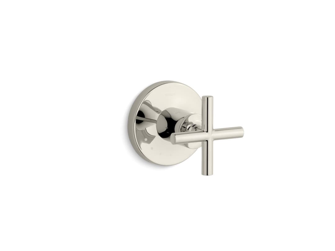 Kohler Purist MasterShower volume control valve trim with cross handle - Vibrant Polished Nickel by Kohler