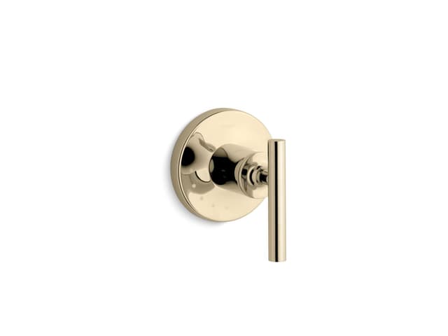 Kohler Purist MasterShower volume control valve trim with lever handle - Vibrant French Gold