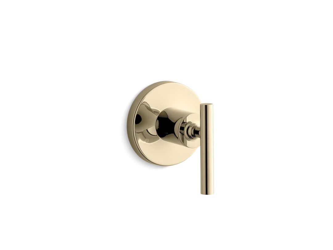 Kohler Purist MasterShower transfer valve trim with lever handle - Vibrant French Gold by Kohler