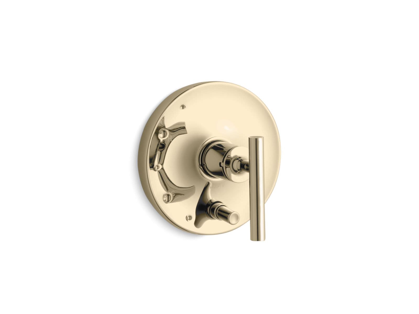 Kohler Purist Rite-Temp valve trim with push-button diverter and lever handle - Vibrant French Gold by Kohler