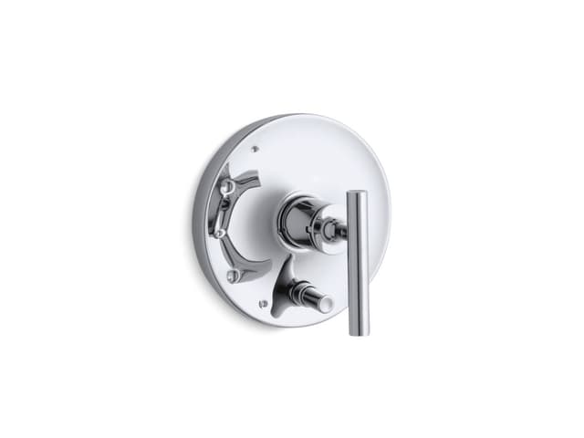 Kohler Purist Rite-Temp valve trim with push-button diverter and lever handle - Polished Chrome