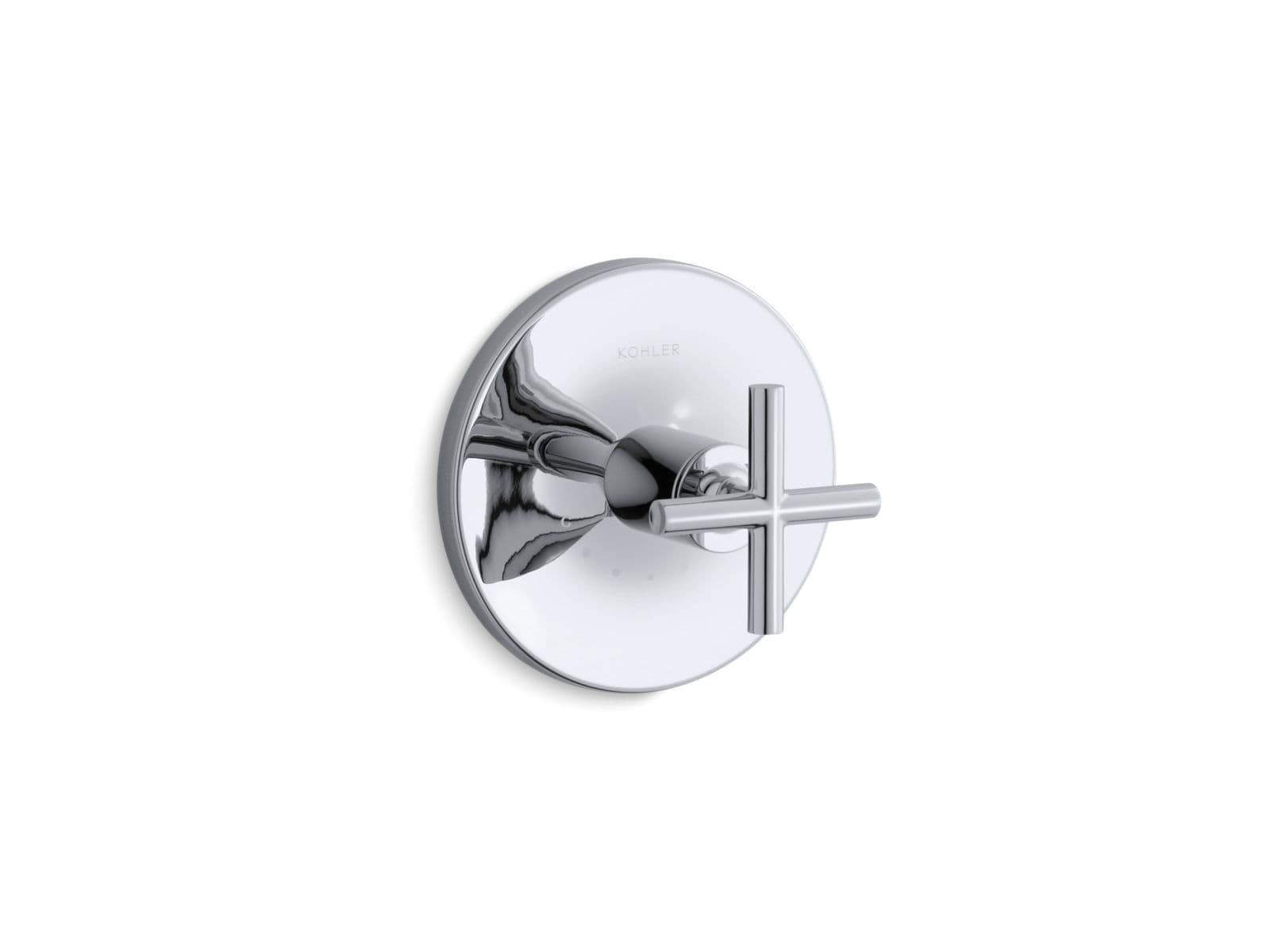 Kohler Purist MasterShower temperature control valve trim with cross handle - Polished Chrome by Kohler