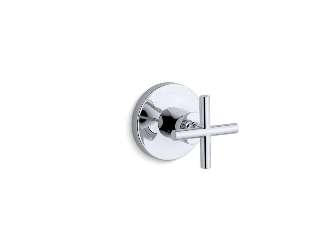Kohler Purist MasterShower transfer valve trim with cross handle - Polished Chrome by Kohler