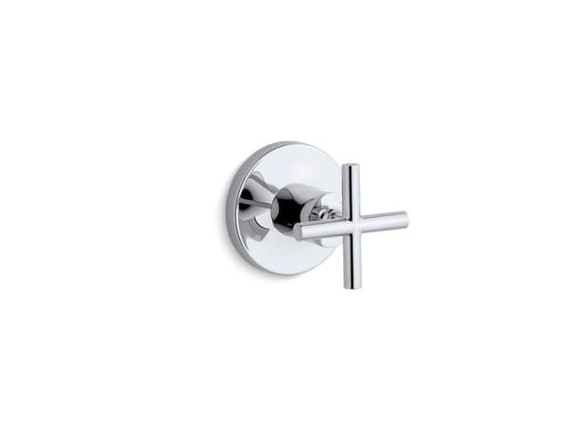 Kohler Purist MasterShower transfer valve trim with cross handle - Polished Chrome