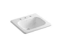 Kohler Tahoe 21'' rectangular drop-in bathroom sink - White - image 1