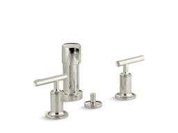 Kohler Purist Vertical spray bidet faucet with lever handles - Vibrant Polished Nickel - image 1