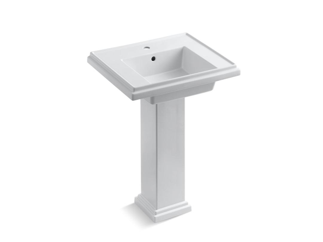 Kohler Tresham 24'' square pedestal bathroom sink - White by Kohler