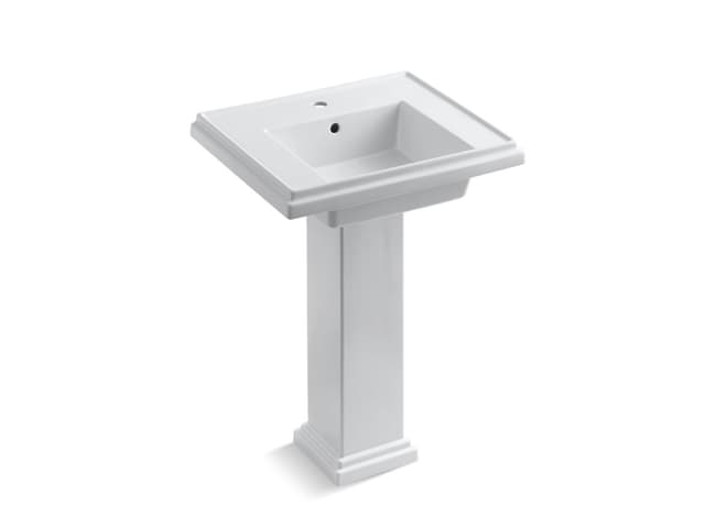 Kohler Tresham 24'' square pedestal bathroom sink - White