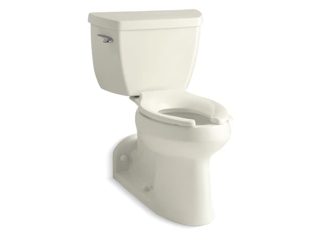 Kohler BarringtonE Two-piece elongated toilet, 1.0 gpf - Biscuit