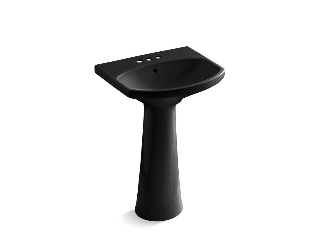 Kohler | Cimarron | Complete Pedestal Bathroom Sink - Black by Kohler