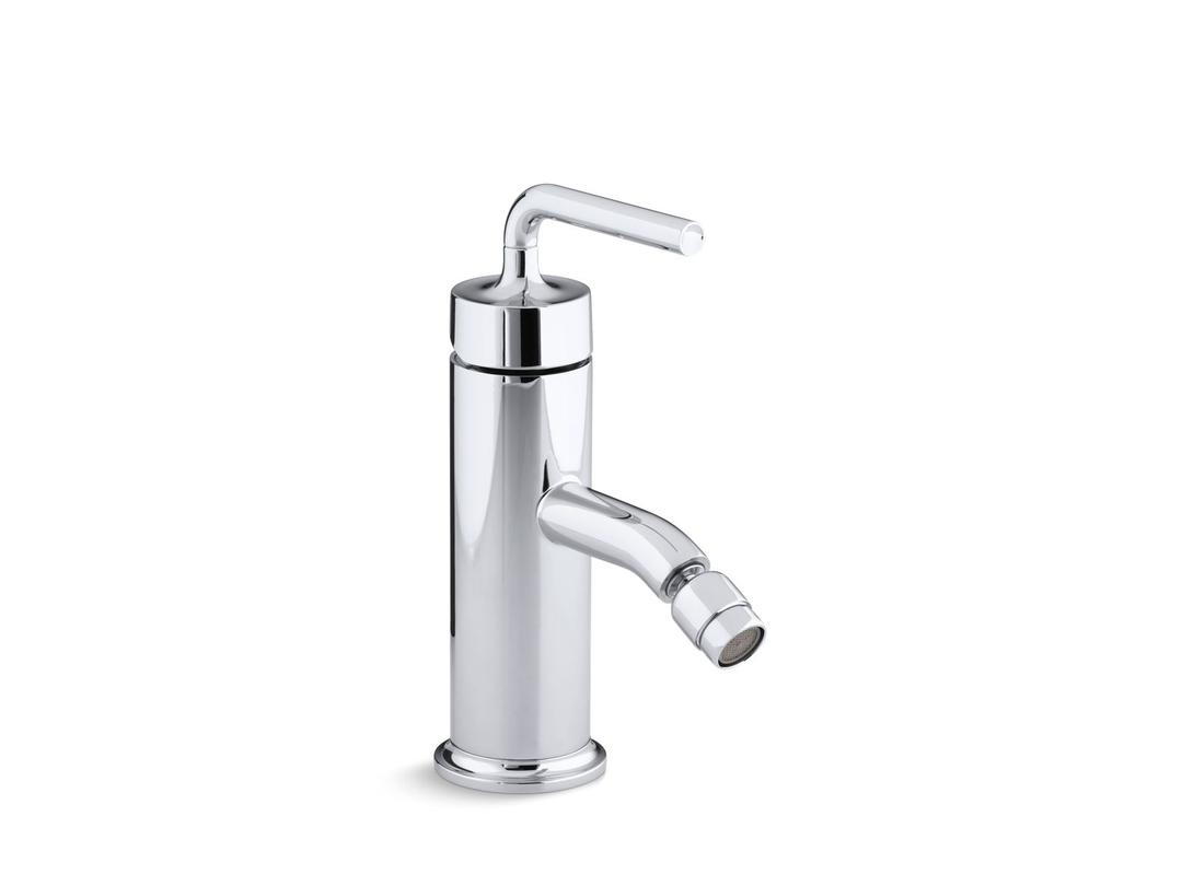 Kohler Purist Horizontal swivel spray aerator bidet faucet with straight lever handle - Polished Chrome by Kohler