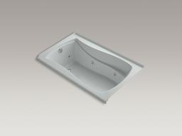Kohler Mariposa 60'' x 36'' alcove whirlpool with integral flange, left-hand drain and heater - Biscuit - image 3