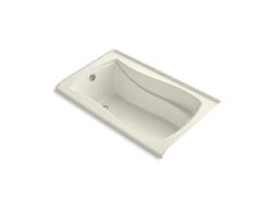 Kohler Mariposa 60'' x 36'' alcove bath with integral flange and left-hand drain - Biscuit - image 1
