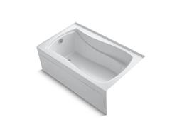 Kohler Mariposa 60'' x 36'' alcove bath with Bask heated surface, integral apron,and left-hand drain - Biscuit - image 2