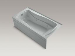 Kohler Mariposa 72'' x 36'' alcove whirlpool bath with integral apron, integral flange and left-hand drain - Biscuit - image 3