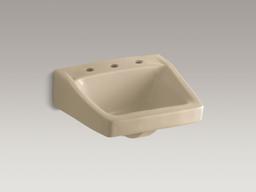 Kohler ChesapeakeE 19-1/4'' x 17-1/4'' wall-mount/concealed arm carrier bathroom sink with 8'' widespread faucet hole - White - image 2