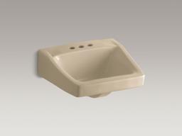 Kohler ChesapeakeE 19-1/4'' x 17-1/4'' wall-mount/concealed arm carrier arm bathroom sink with 4'' centerset faucet holes - White - image 2