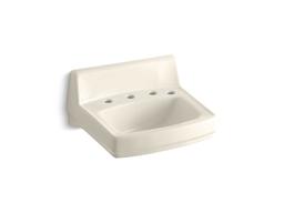 Kohler GreenwichE 20-3/4'' x 18-1/4'' wall-mount/concealed arm carrier bathroom sink with widespread faucet holes and right-hand soap dispenser hole - White - image 3