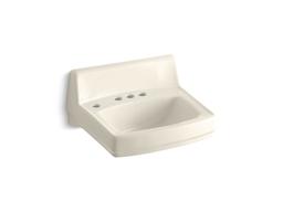 Kohler GreenwichE 20-3/4'' x 18-1/4'' wall-mount/concealed arm carrier bathroom sink with 4'' centerset faucet holes and left-hand soap dispenser hole - White - image 3